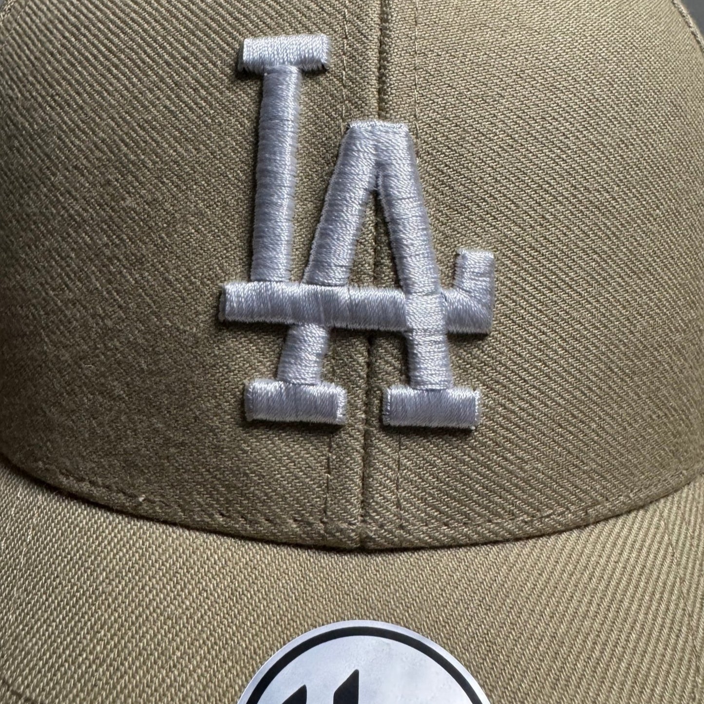 ‘47 Los Angeles Dodgers MVP Adjustable Hat MLB - Khaki/White - ExclusiveCrowns