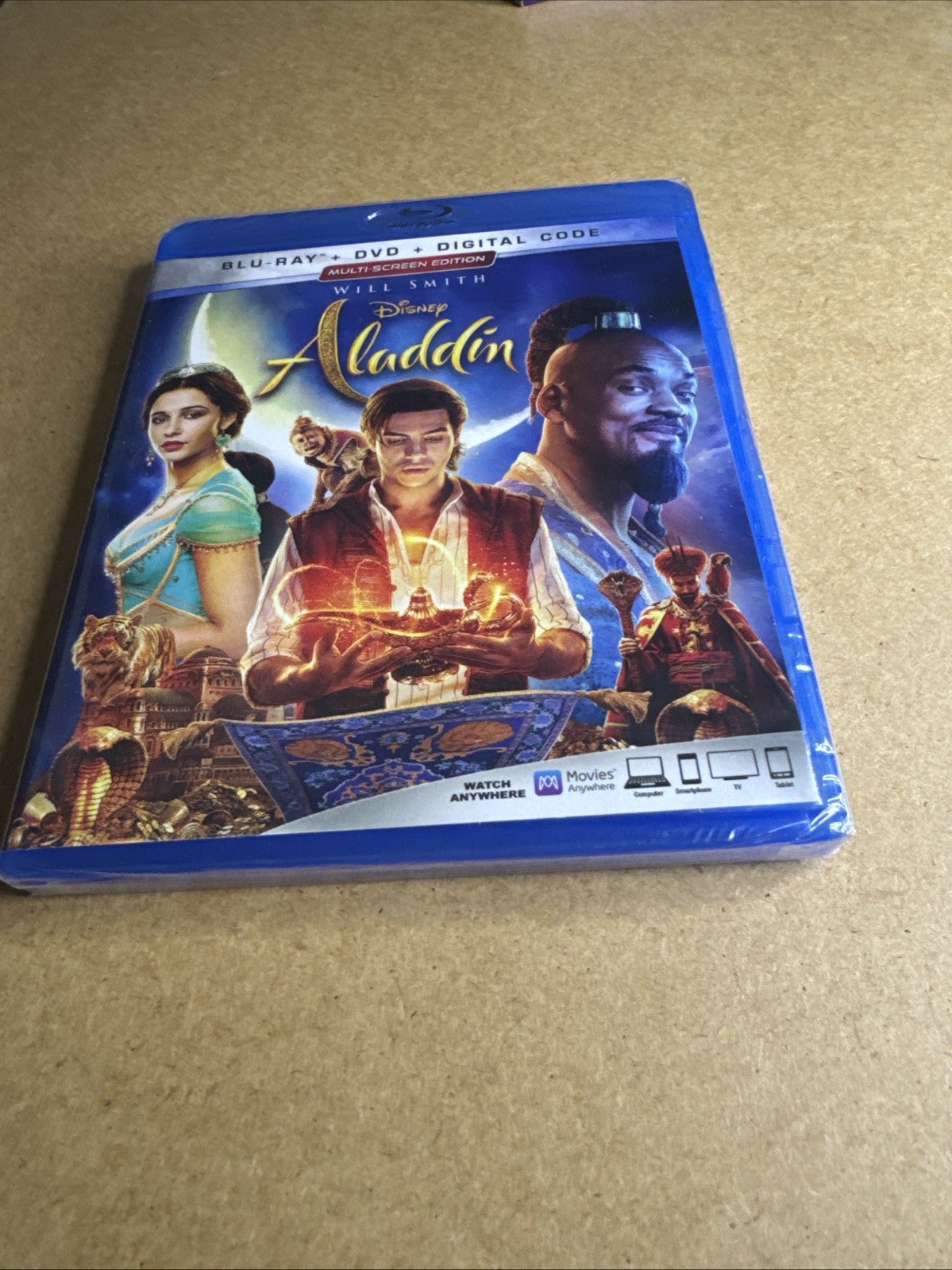 Aladdin (2019) DVD + Blu - ray with Slipcover - Brand New & Sealed - ExclusiveCrowns