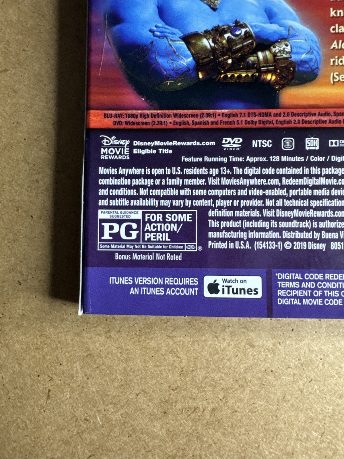 Aladdin (2019) DVD + Blu - ray with Slipcover - Brand New & Sealed - ExclusiveCrowns