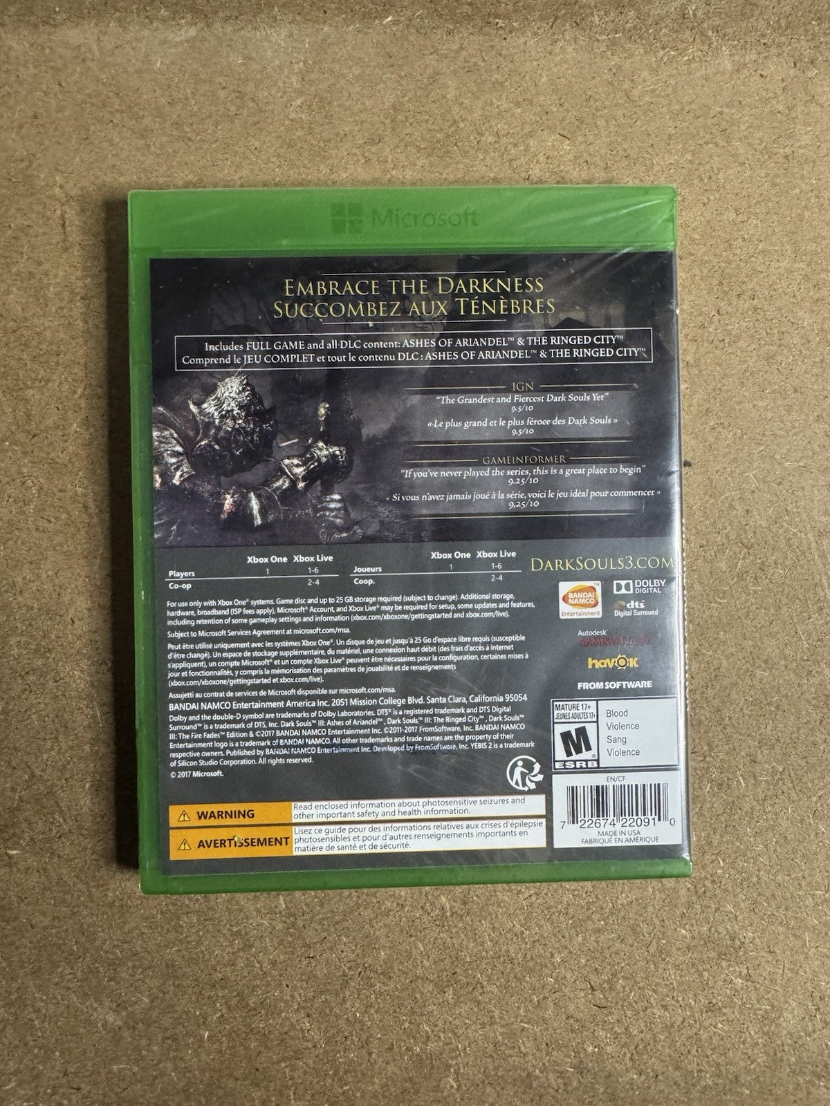 Dark Souls III: The Fire Fades Edition - Xbox One (NEW & SEALED)🔥 - ExclusiveCrowns