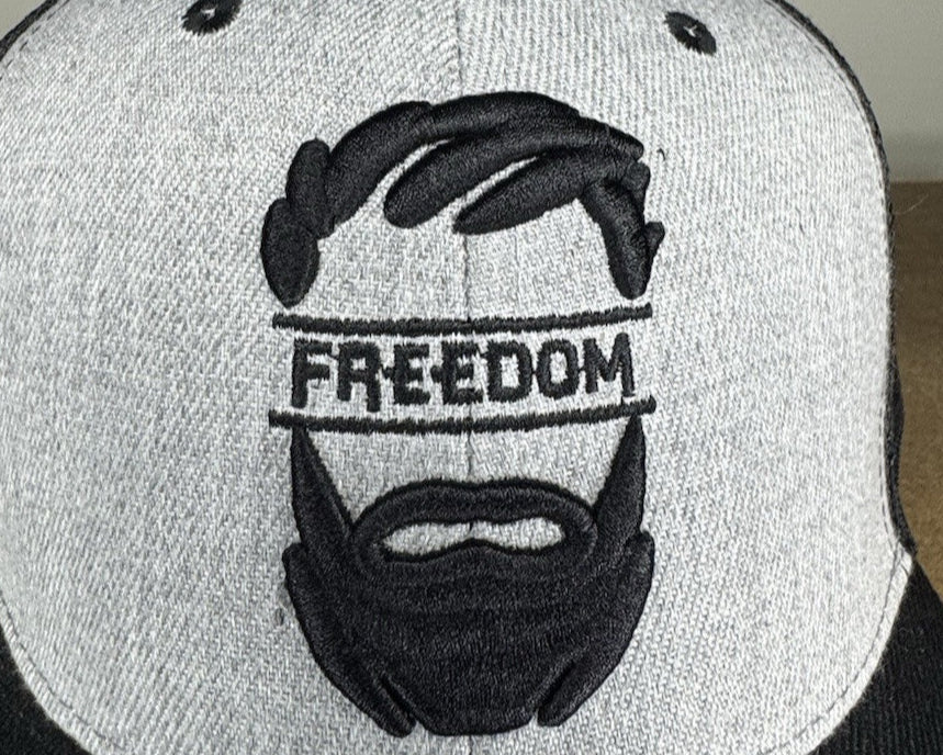 Freedom Beard Trucker Hat – Gray & Black - ExclusiveCrowns