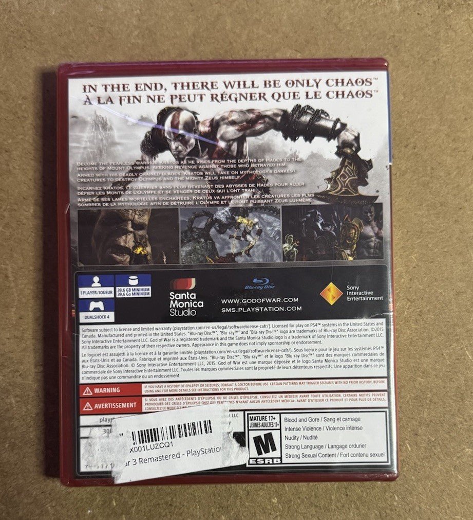 God of War III Remastered - PS4 PlayStation Hits (NEW & SEALED) - ExclusiveCrowns