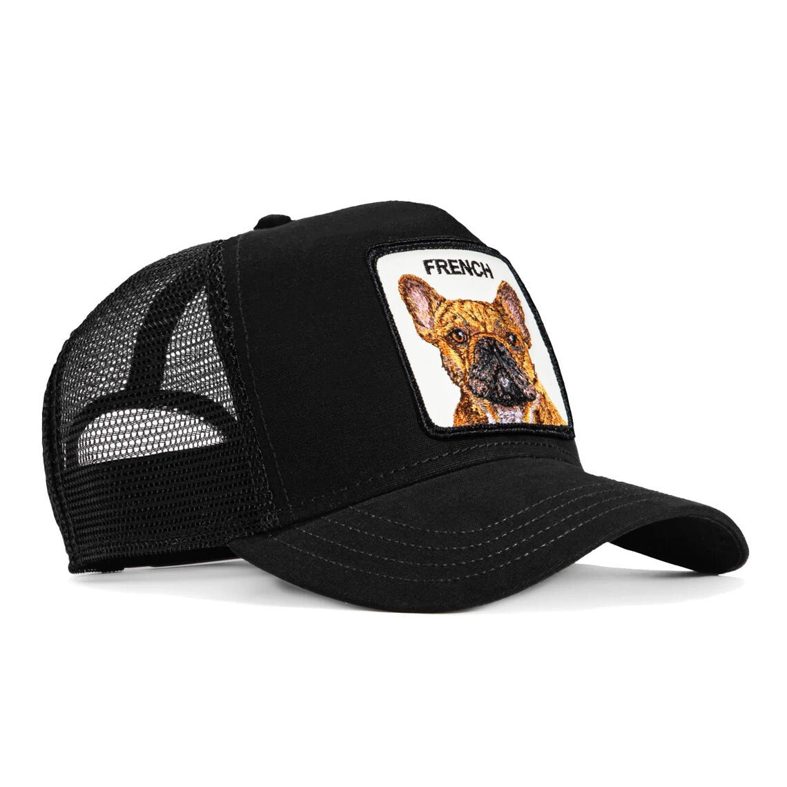 Goorin Bros French Frenchie Adjustable Trucker Snapback Hat - Black - ExclusiveCrowns