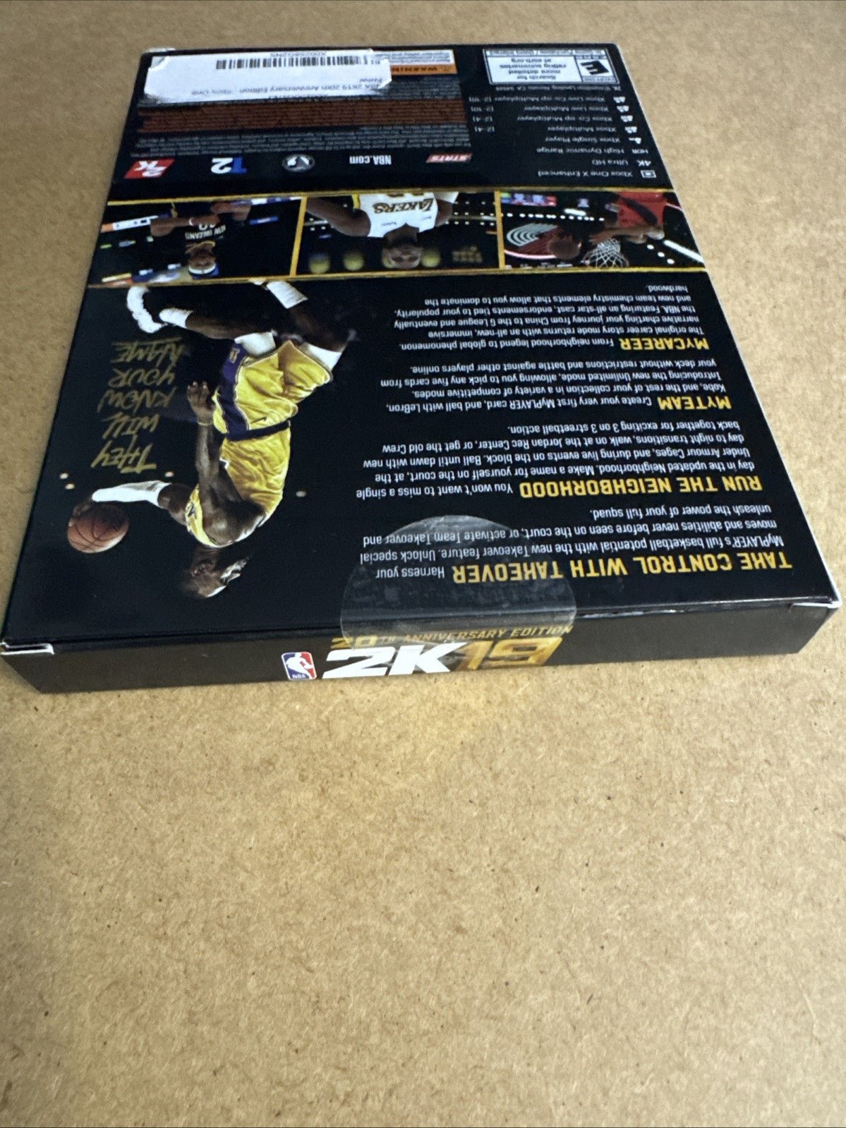 NBA 2K19 20th Anniversary Edition (Microsoft Xbox One, 2018) Complete W/ Poster - ExclusiveCrowns