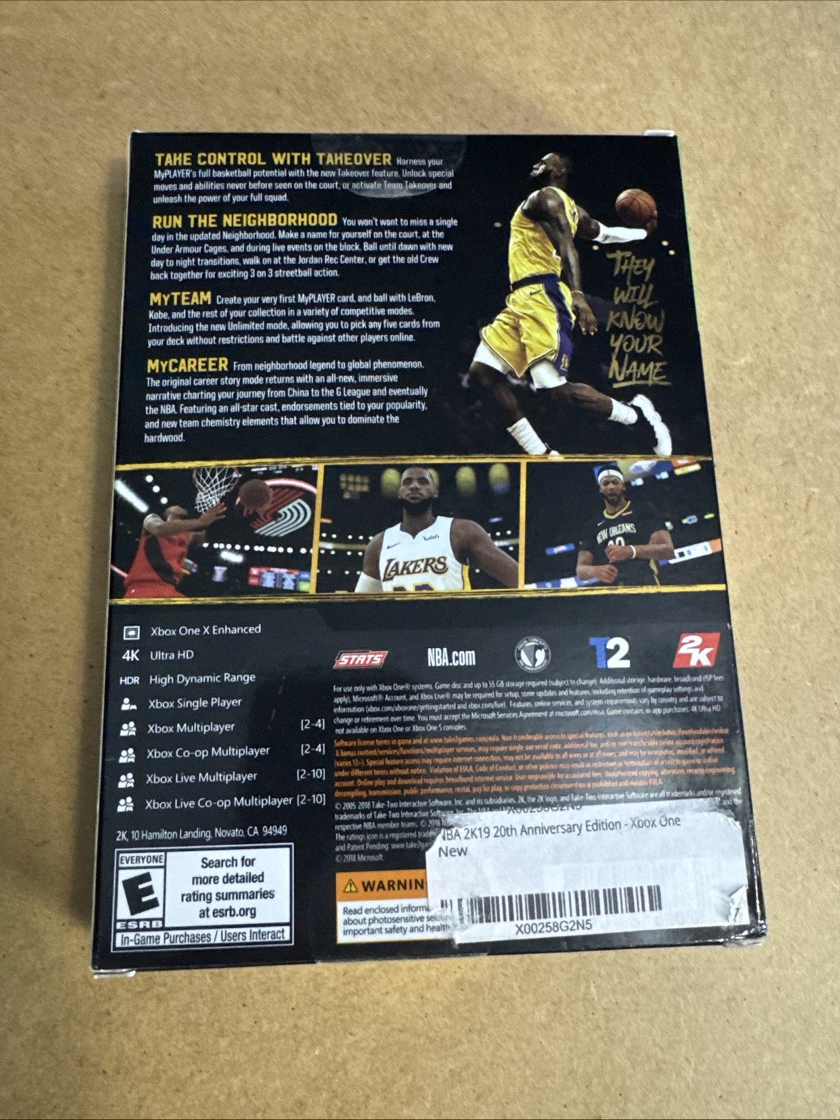 NBA 2K19 20th Anniversary Edition (Microsoft Xbox One, 2018) Complete W/ Poster - ExclusiveCrowns