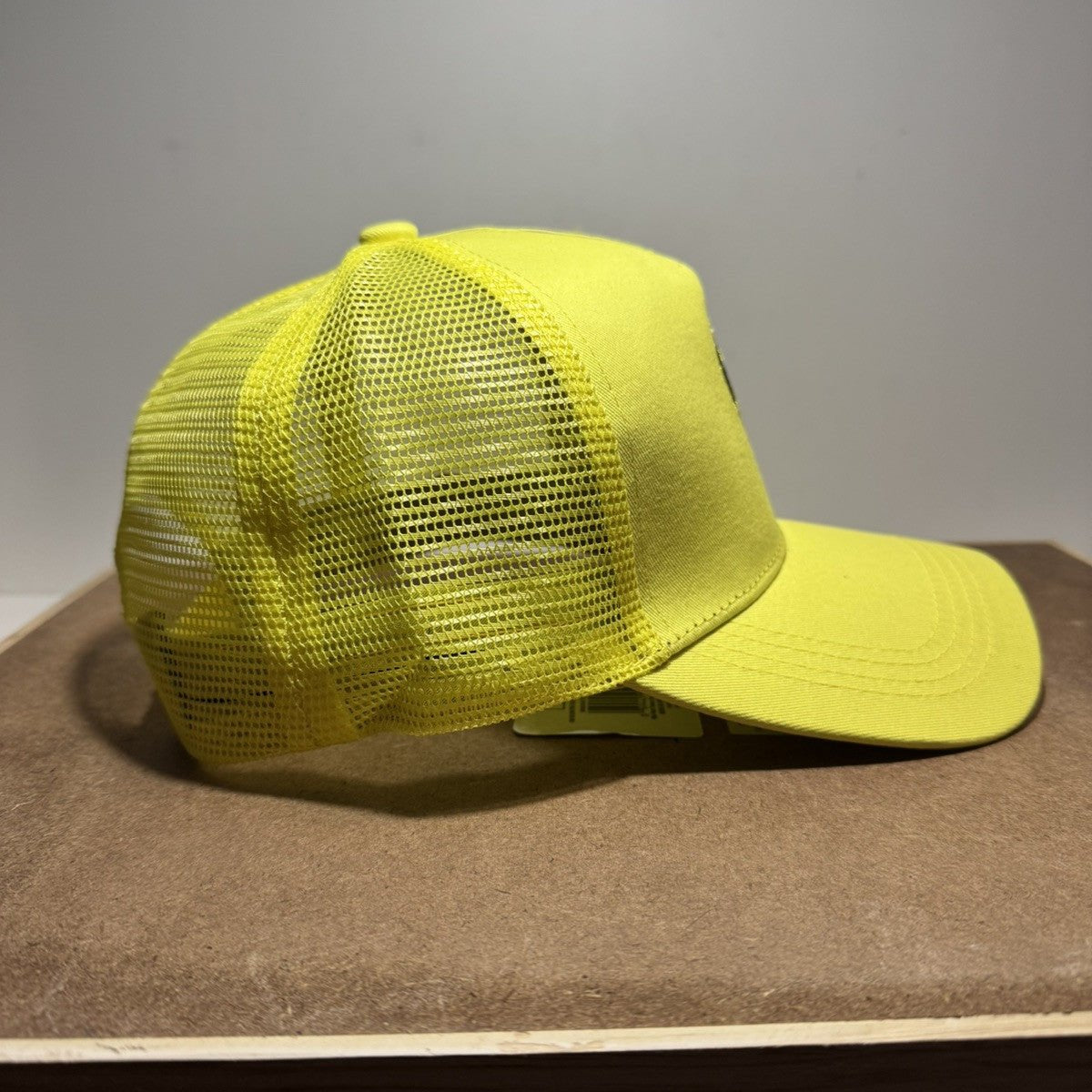 Neon Vibes Drip Emoji Trucker Hat - Yellow & Black - ExclusiveCrowns