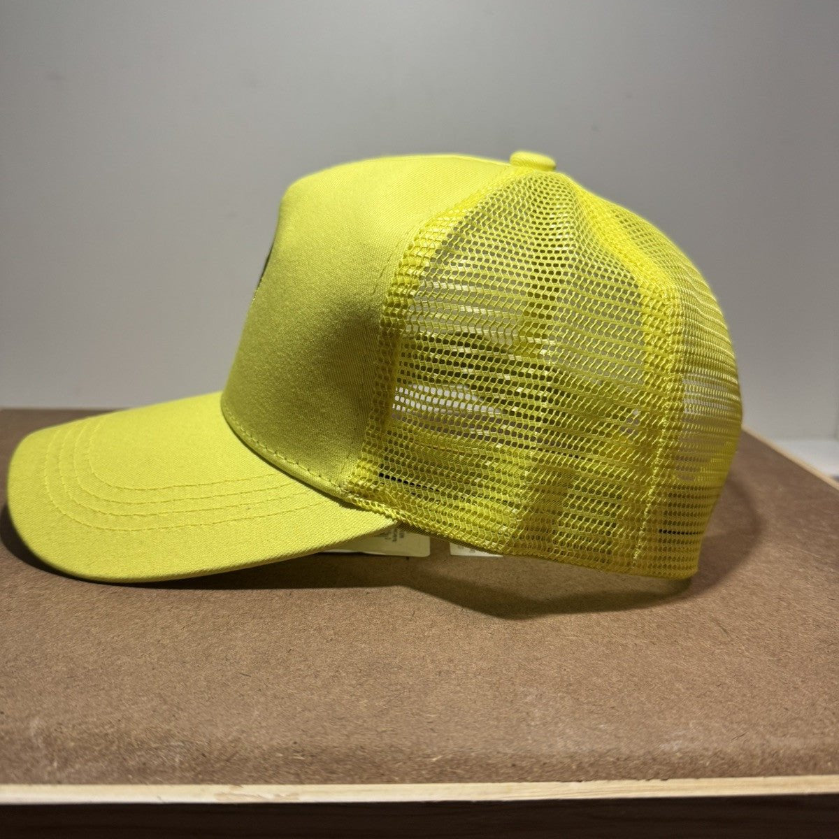 Neon Vibes Drip Emoji Trucker Hat - Yellow & Black - ExclusiveCrowns