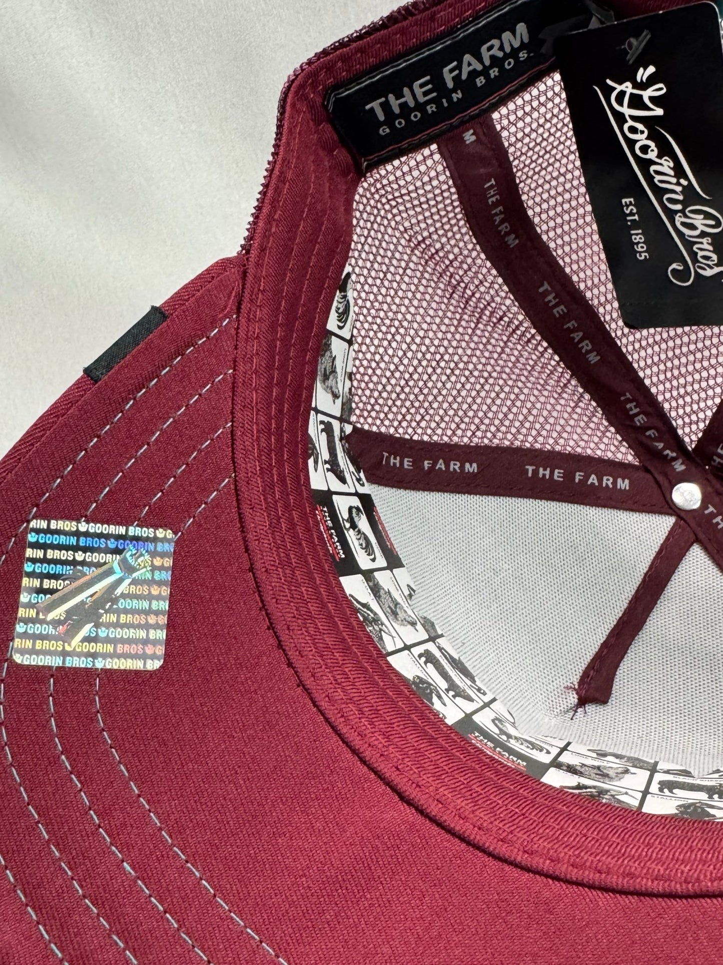 Pit Bull Patch Trucker Snapback Hat – Burgundy Mesh Cap - ExclusiveCrowns