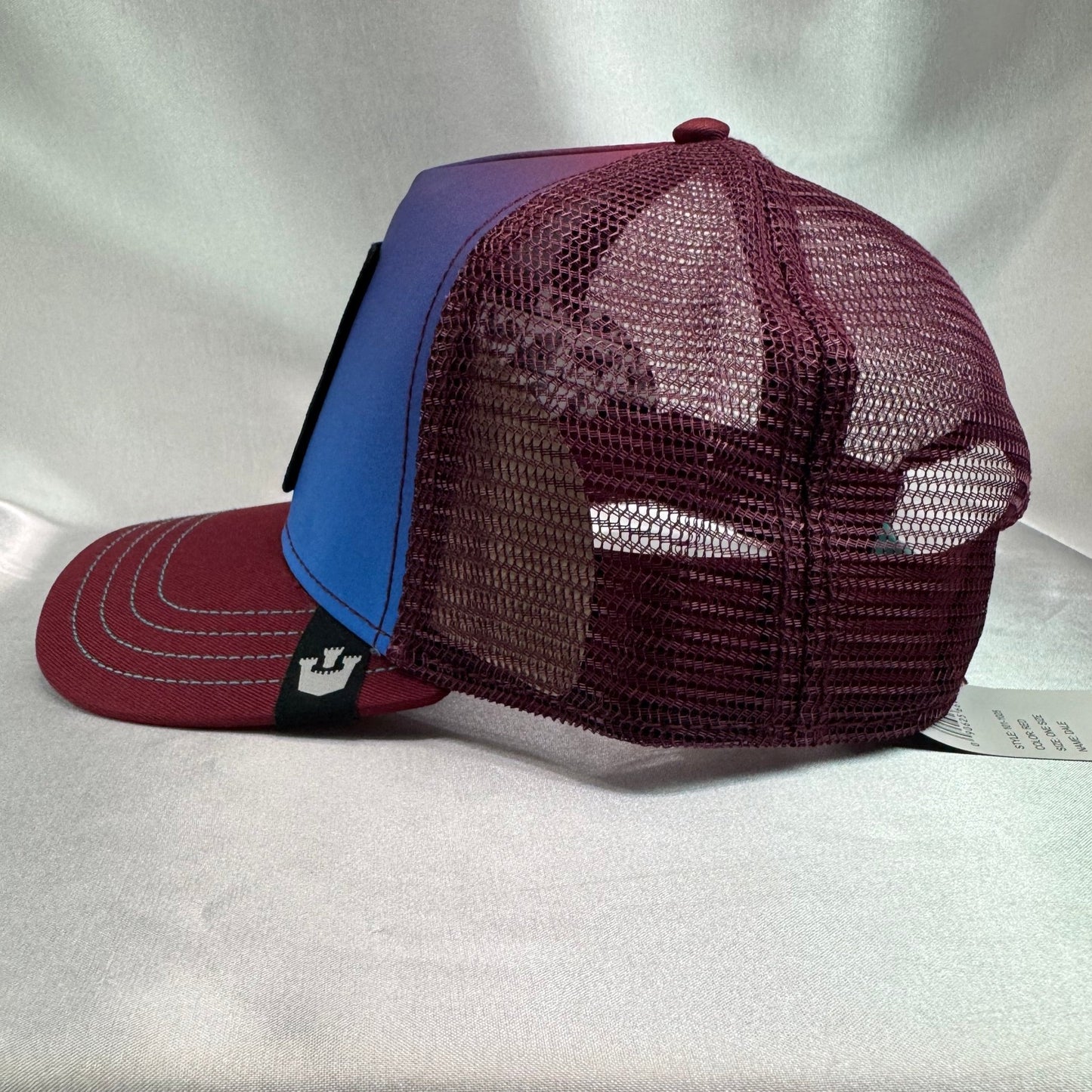 Pit Bull Patch Trucker Snapback Hat – Burgundy Mesh Cap - ExclusiveCrowns