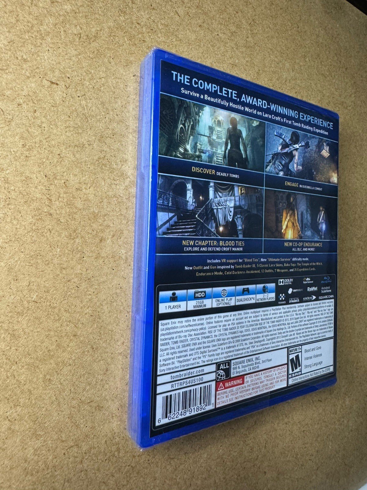 🎮 Rise of the Tomb Raider: 20 Year Celebration (PlayStation 4) New & Sealed - ExclusiveCrowns