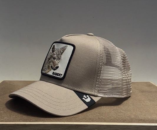 Goorin Bros Coyote Bandit Adjustable Trucker Snapback Hat - Tan - ExclusiveCrowns