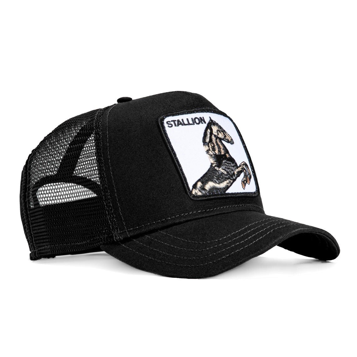 Goorin Bros Stallion Adjustable Trucker Snapback Hat - Black - ExclusiveCrowns