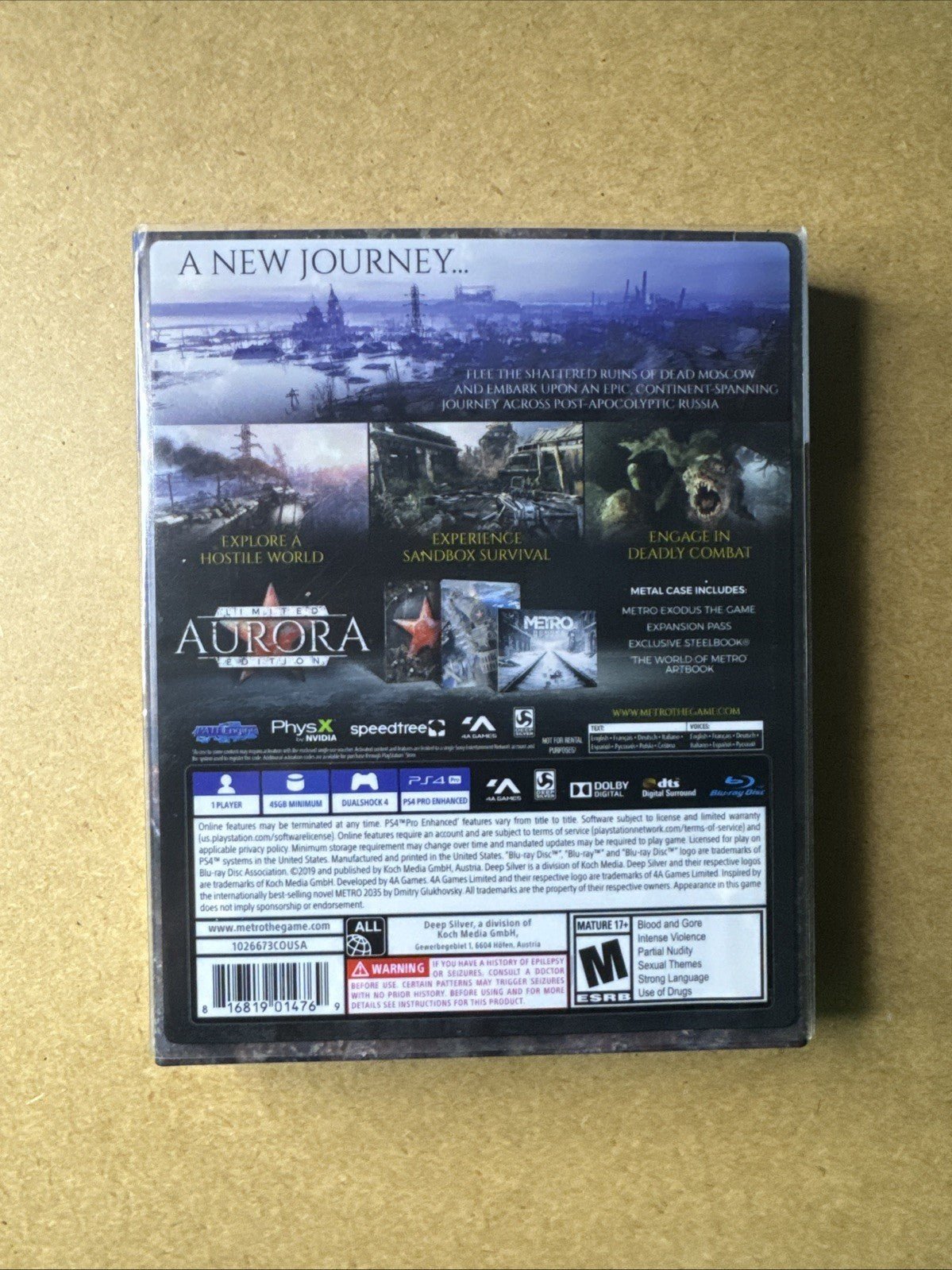 🎮 Metro Exodus Limited Aurora Edition (PS4, 2019) Used. Complete In Box 🔥 - ExclusiveCrowns