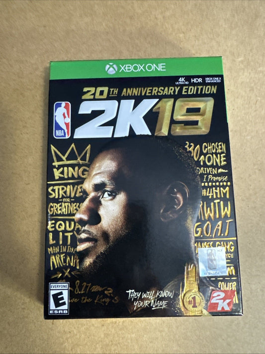 NBA 2K19 20th Anniversary Edition (Microsoft Xbox One, 2018) Complete W/ Poster - ExclusiveCrowns