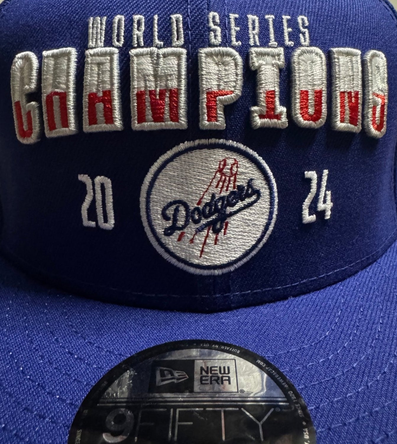 New Era 9Fifty A - Frame Los Angeles Dodgers 2024 World Series Champions Snapback - ExclusiveCrowns