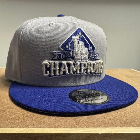 New Era 9Fifty A - Frame Los Angeles Dodgers 2024 World Series Champions Snapback - ExclusiveCrowns
