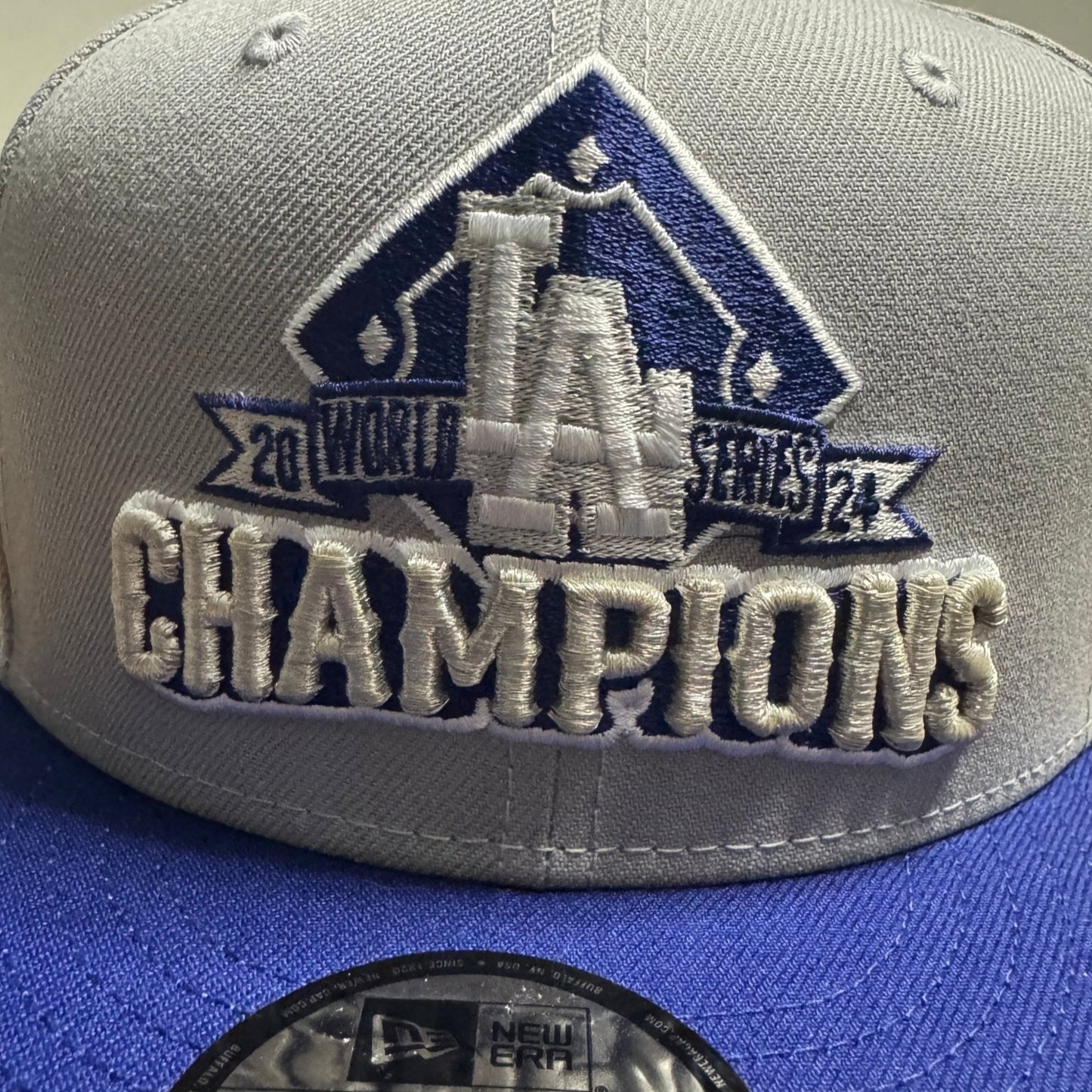 New Era 9Fifty A - Frame Los Angeles Dodgers 2024 World Series Champions Snapback - ExclusiveCrowns