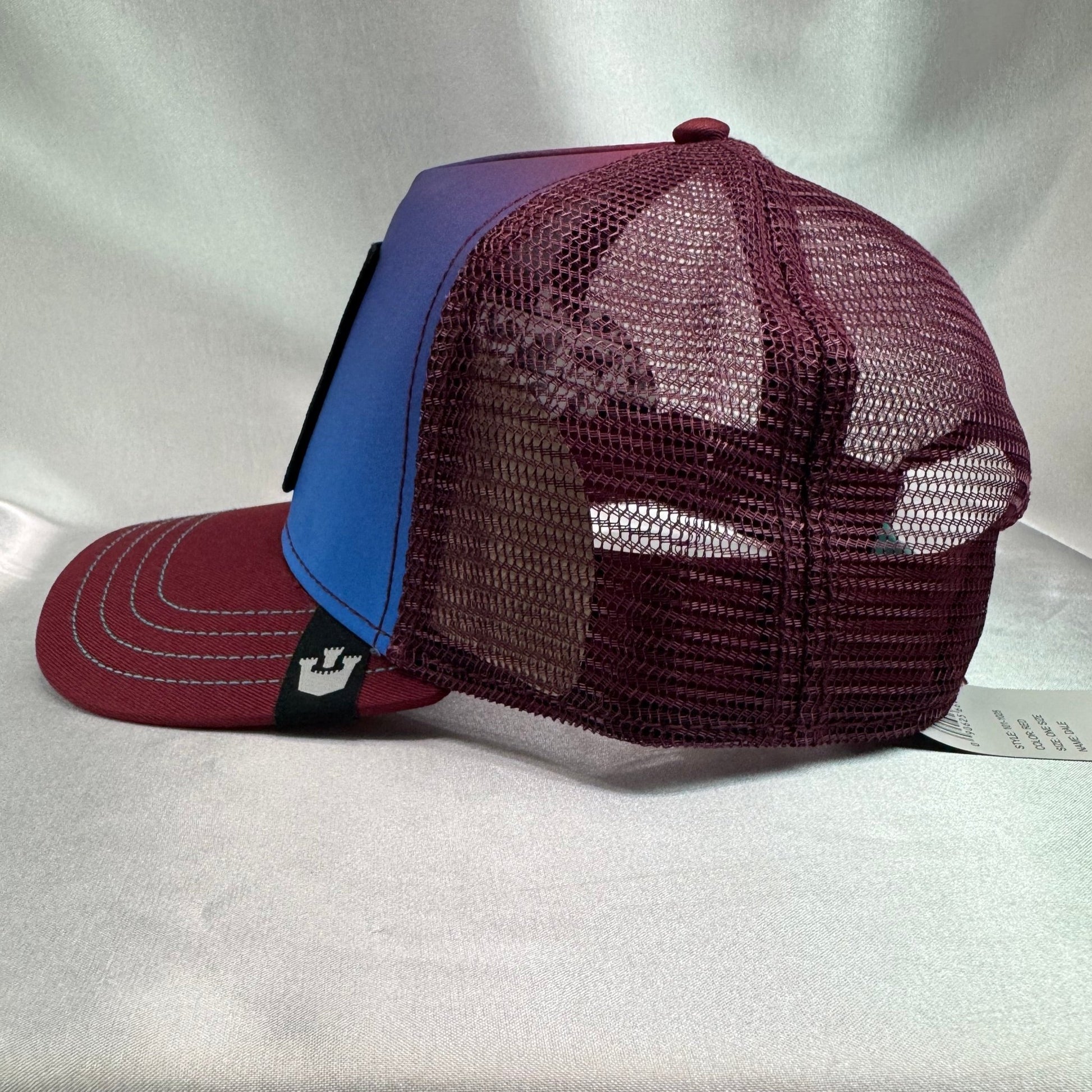 Pit Bull Patch Trucker Snapback Hat – Burgundy Mesh Cap - ExclusiveCrowns