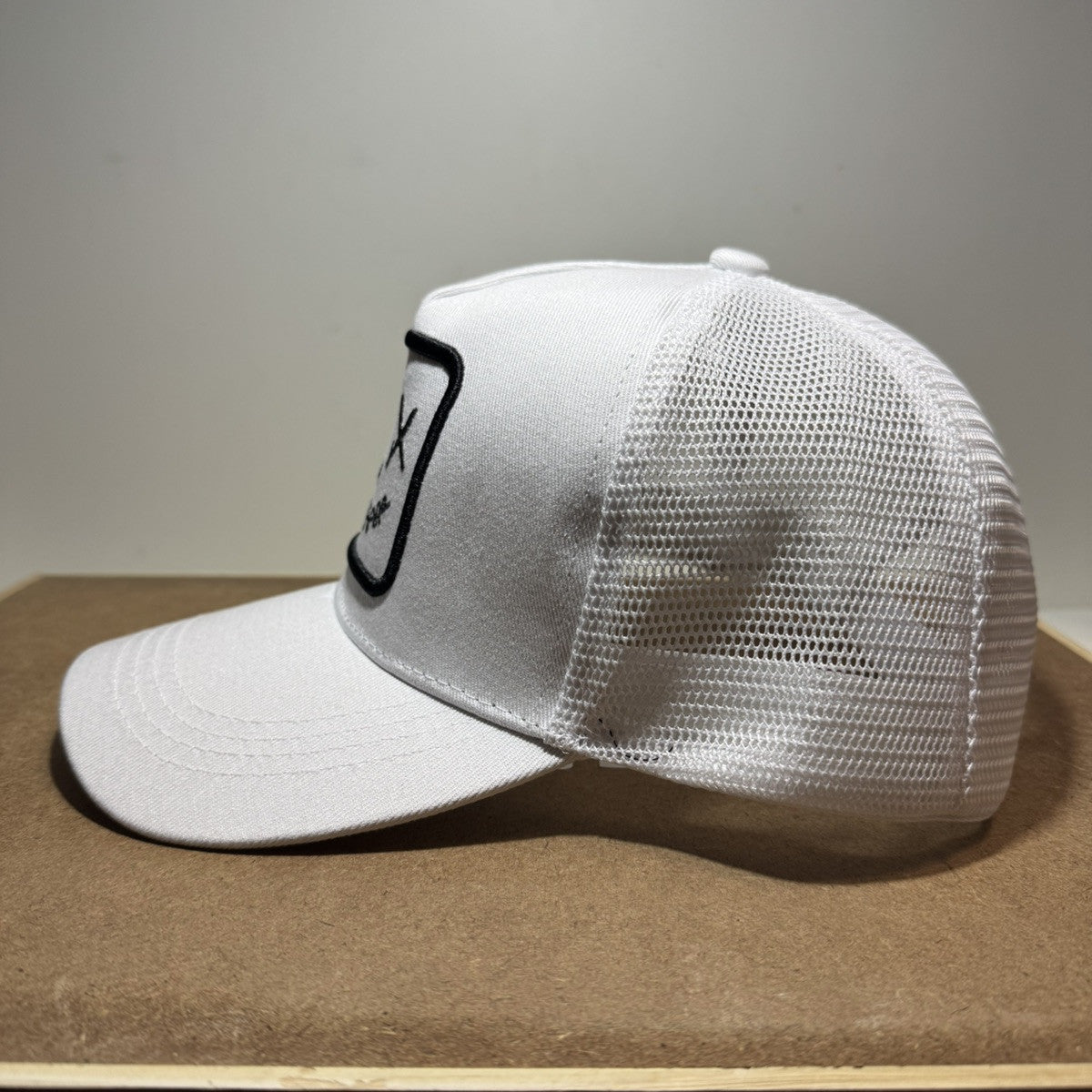 Smiley Face Trucker Hat - Full White Mesh Back - ExclusiveCrowns
